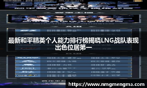 最新和平精英个人能力排行榜揭晓LNG战队表现出色位居第一